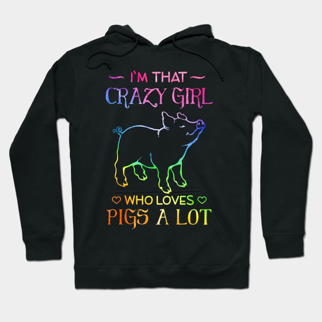 Crazy Girl Pig. Hoodie by tonydale